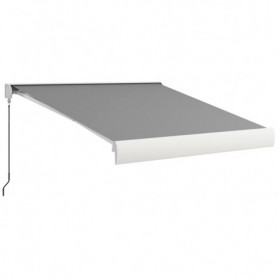 Markis med Motor och Fjärrkontroll 3 x 2,5 m Ljusgrå