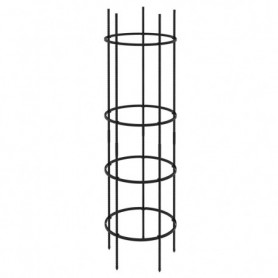 Spaljétorn Justerbara Nivåer Ø50 x 195 cm, Svart