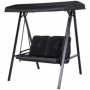 Hammock Gunga 2-sits med Soltak 145 x 116 x 172 cm, Svart