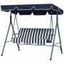 Hammock Gunga 3-sits Hollywood Blå Vit 172 x 110 x 153 cm