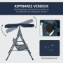 Hammock Gunga 3-sits Hollywood Blå Vit 172 x 110 x 153 cm