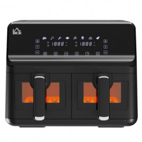 Varmluftsfritös 2 Korgar à 4 Liter - svart