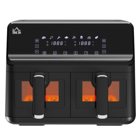 Varmluftsfritös 2 Korgar à 4 Liter - svart