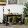 Fällbar Picknickvagn med Lock 125 L Grön 108 x 55 x 93 cm