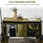 Fällbar Picknickvagn med Lock 125 L Grön 108 x 55 x 93 cm