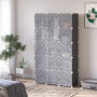 Kub Garderob DIY, 15 Fack med Klädstänger 111 x 47 x 183 cm