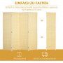 Skärmvägg Rumsavdelare 4 Panel 180 x 180 cm Bambu