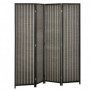 Skärmvägg Rumsavdelare 4-Panelers 180 x 180 cm Svart Bambu