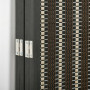 Skärmvägg Rumsavdelare 4-Panelers 180 x 180 cm Svart Bambu