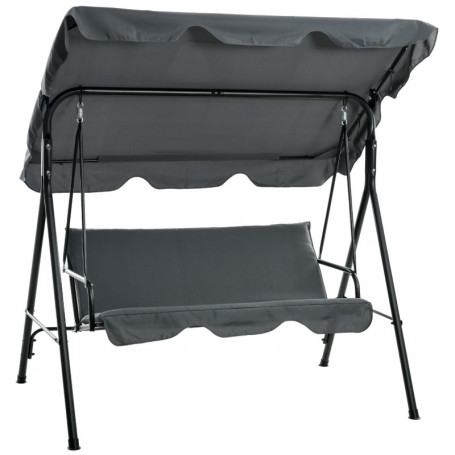 Hammock Gunga 3-sits Hollywood grå 172 x 110 x 153 cm