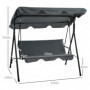 Hammock Gunga 3-sits Hollywood grå 172 x 110 x 153 cm