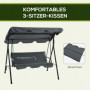 Hammock Gunga 3-sits Hollywood grå 172 x 110 x 153 cm