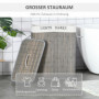 Tvättkorg 15 kg med Tvättbar Påse Grå Bambu 52 x 32 x 63 cm
