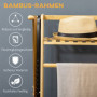 Bambu Klädställ med 2 Hyllor 114 x 40 x 139 cm