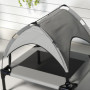 Utomhus Hundsäng Upphöjd Ram med Tak 20 kg, 76 x 61 x 69,5 cm, ljusgrå