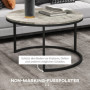 Soffbord Set 2 st Rund Grå industriell design