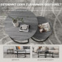 Soffbord Set 2 st Rund Svart industriell design