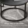 Soffbord Set 2 st Rund Svart industriell design