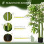 Konstväxt Bambu Realistiskt Utseende 140 cm (H) Grön