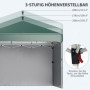 Hopfällbart Paviljong med Transportväska 3 x 3 m Grön