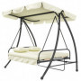 Hammock Gunga med Liggfunktion 3-sits Beige 200 x 125 x 170 cm