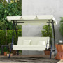 Hammock Gunga med Liggfunktion 3-sits Beige 200 x 125 x 170 cm