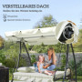 Hammock Gunga med Liggfunktion 3-sits Beige 200 x 125 x 170 cm