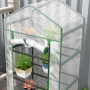 Växthus med 5 Hyllor 69 x 49 x 193 cm Transparent - Vit