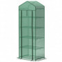 Växthus med 5 Hyllor 69 x 49 x 193 cm Transparent - Grön