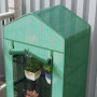 Växthus med 5 Hyllor 69 x 49 x 193 cm Transparent - Grön