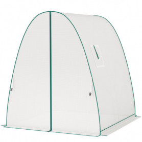 Växthus Rulldörrar Nätfönster 1,8 x 1,8 x 2 m, Vit