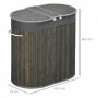 Tvättkorg 100L med Avtagbar Påse 62,5 x 37 x 60,5 cm Grå