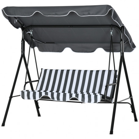 Hammock Gunga 3-sits Hollywood Grå - Vit 172 x 110 x 153 cm