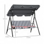 Hammock Gunga 3-sits Hollywood Grå - Vit 172 x 110 x 153 cm