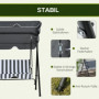 Hammock Gunga 3-sits Hollywood Grå - Vit 172 x 110 x 153 cm