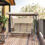 Hammock Gunga 3-sits med Soltak 196 x 128 x 172 cm, brun