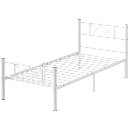 Metall Sängstomme med Förvaring 90 x 200 cm