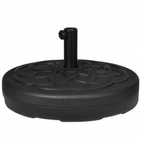 Parasollfot Fyllas med Vatten och Sand, Ø56 x 30,5H cm, Svart