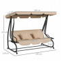 Hammock Gunga 3-sits med Mugghållare 200 x 120 x 164 cm, Brun