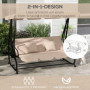 Hammock Gunga 3-sits med Mugghållare 200 x 120 x 164 cm, Brun