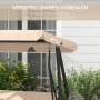 Hammock Gunga 3-sits med Mugghållare 200 x 120 x 164 cm, Brun