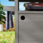 Utomhus Köksö - Grillvagn med skåp och hyllor Grå