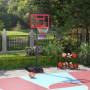 Höjdjusterbar Fristående Basketkorg för Barn 200-260 cm Röd