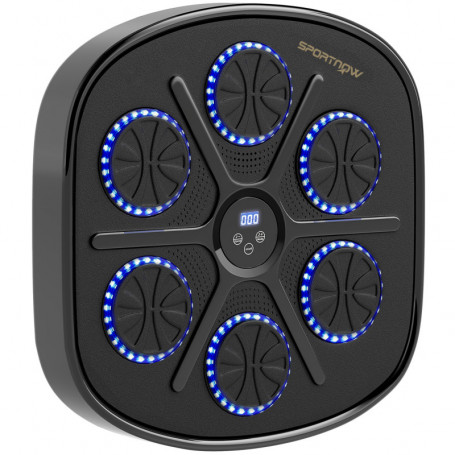 Smart Elektrisk Boxningstränare med Musik - 9 lägen, Bluetooth, LED-lampor svart