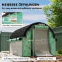 Tunnel Växthus 3 x 2 x 2 m med Solskyddsnät stålram, grön