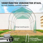 Tunnel Växthus 3 x 2 x 2 m med Solskyddsnät stålram, grön
