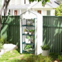 Rullbar Växthus med Hyllor 69 x 50 x 165 cm Vit