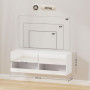Vägghängd Tv-bänk med LED-belysning 120 x 35 x 40,5 cm, Vit