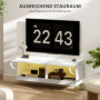 Vägghängd Tv-bänk med LED-belysning 120 x 35 x 40,5 cm, Vit