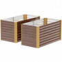 Odlingslåda 2-pack Metall Extra Djup 120 x 60 x 60 cm Brun